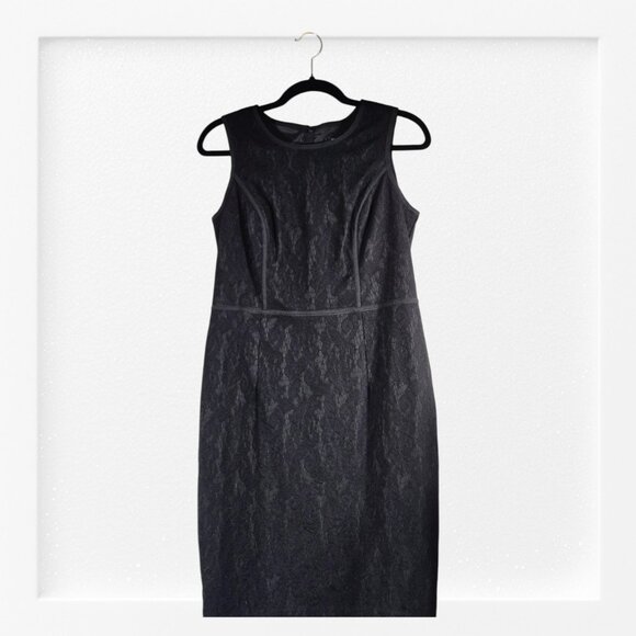 Ann Taylor Size 6P Dress Sleeveless Lined Tailored Floral Lace Overlay Body - Picture 3 of 7